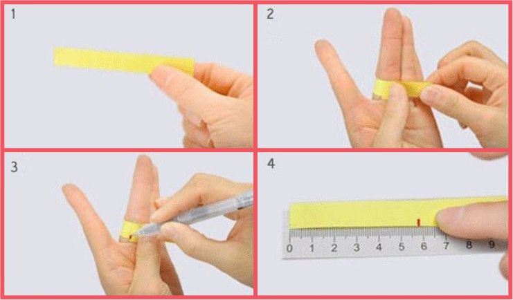 راهنمای تعیین سایز انگشتر 2